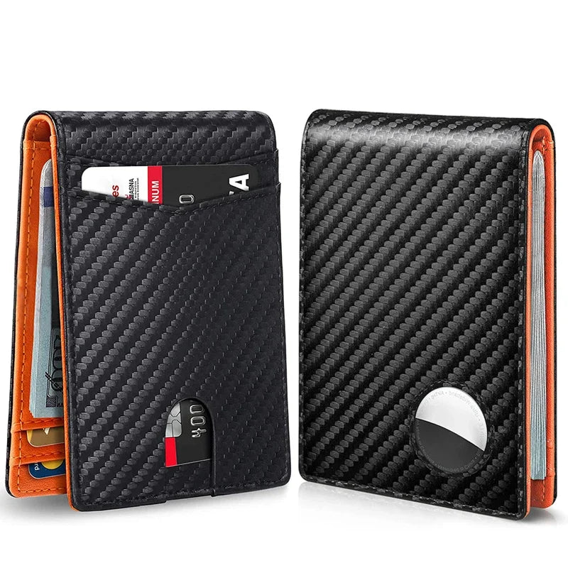 RFID Carbon Fiber AirTag Credit Card Holder