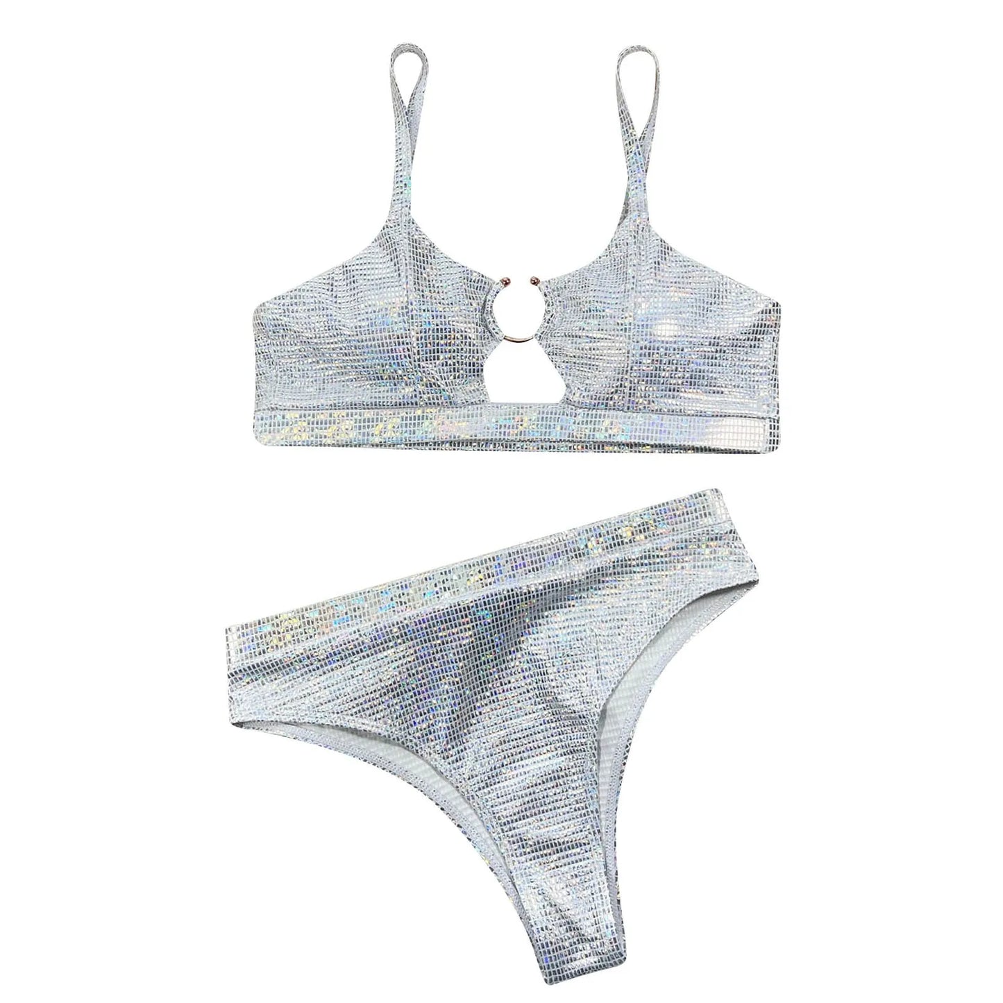 Silver Line Bikini Set For Women