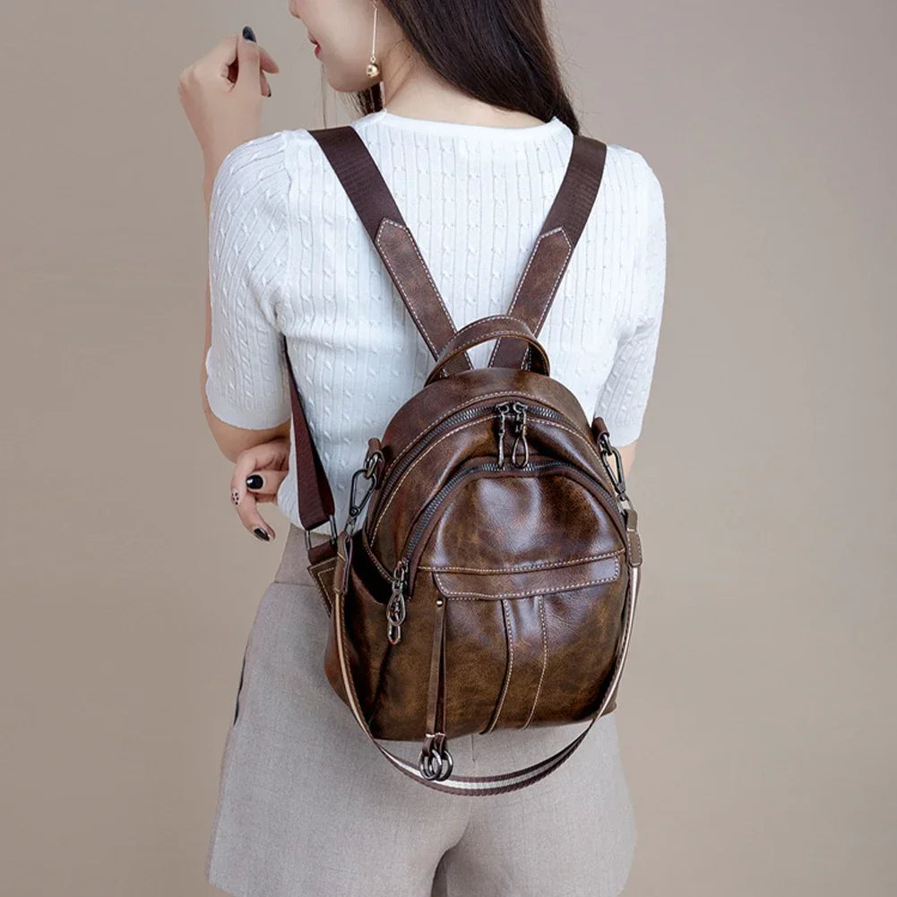 Genuine Leather Backpack for Women