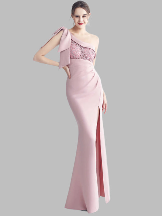 Women's Lace and Rhinestone Evening Dress