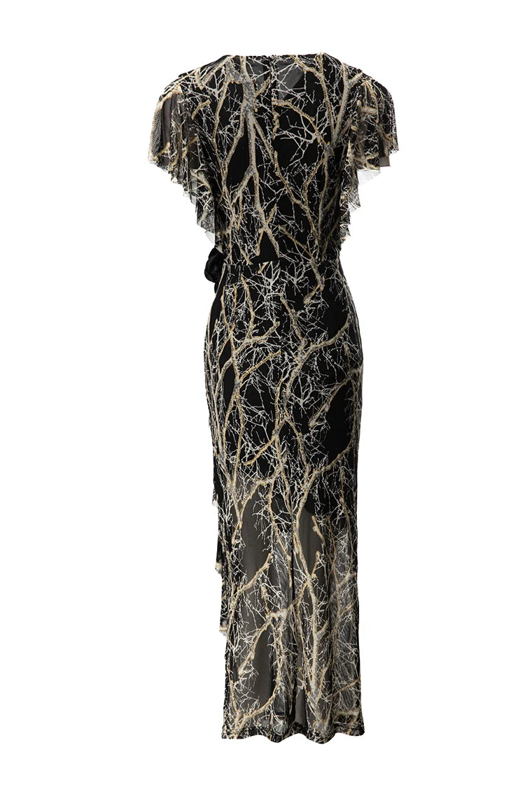 Women's Vintage Net Yarn Dress