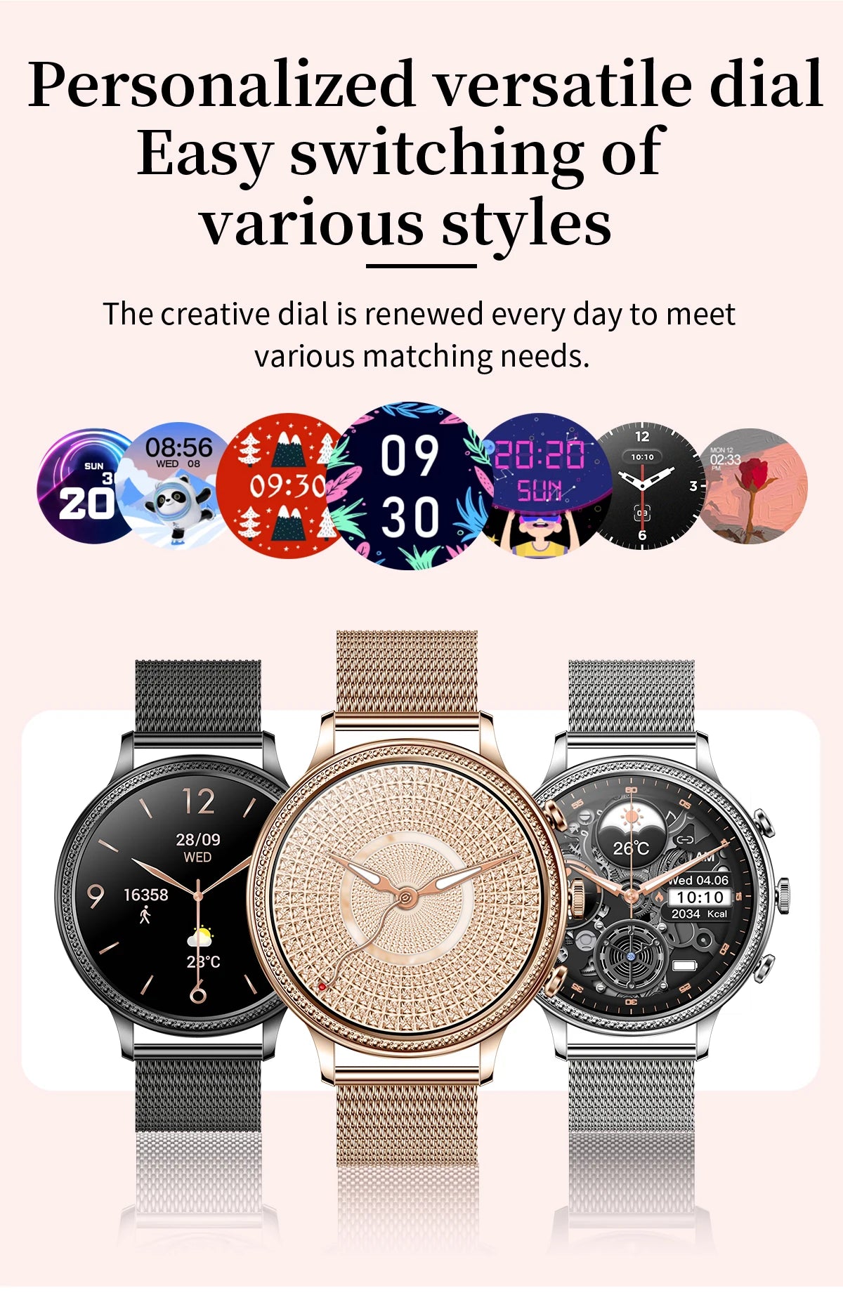 LIGE Women's Luxury Smartwatch