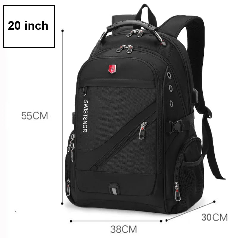 Waterproof 17 Inch Laptop Travel Backpack with USB Charging