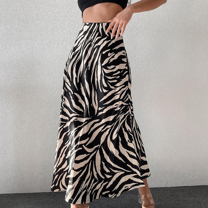 Zebra Stripes A- Line Skirt